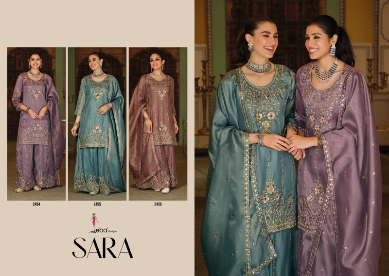 Sara By Eba Simar Silk Beats Embroidery Readymade Suits 
